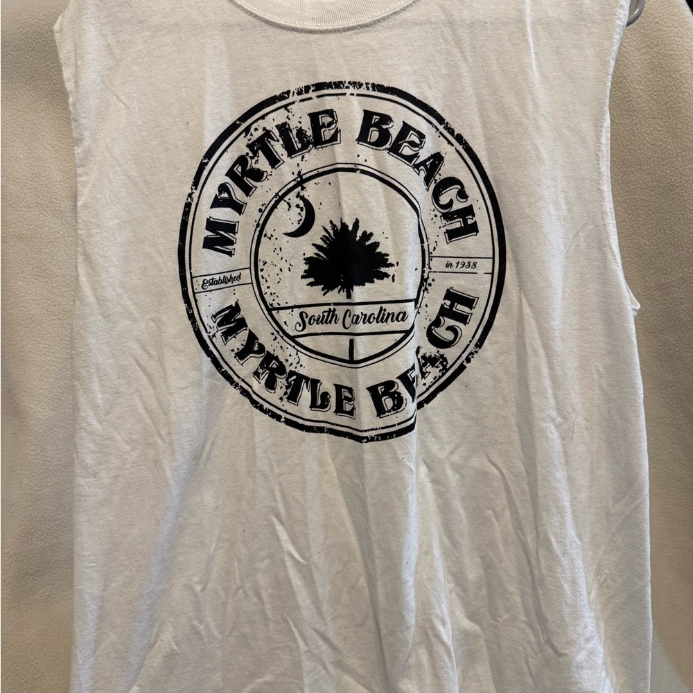 White Sleeveless Men's Shirt